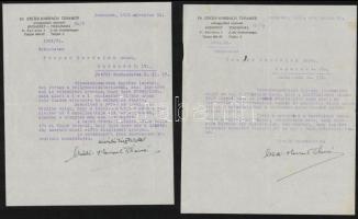 1929 Erődi-Harrach Tihamér (1885-1947) országgyűlési képviselő, kormányfőtanácsos 4 db levele visszahonosítási ügyben, mind sajátkezű aláírásával