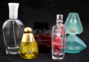 5 db különféle parfümös üvegcse