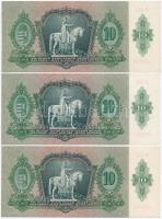 1936. 10P (3x) sorszámkövetők T:I