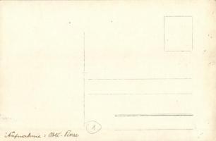 30,5 cm-es mozsárágyú töltés közben katonákkal / WWI K.u.K. military, soldiers loading the 30,5 cm m...