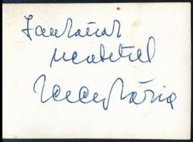 Mezey Mária (1909-1983) színésznő aláírása az őt ábrázoló fotó hátoldalán