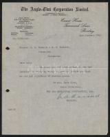 1930-1947 Vegyes papírrégiség tétel, Palesztinából, angol nyelven, 4 db/ 4 pieces of documents from ...