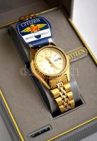 Citizen aranyszínű női karóra, működik, saját dobozában