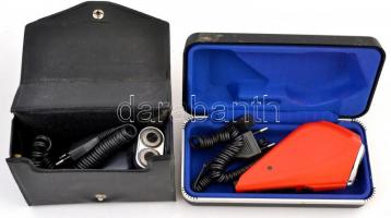 2 db retró villanyborotva, saját dobozaikban