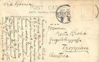 A kínai háborúban résztvevő hajók a kikötőben; SMS Leipzig, USS Helena, SMS Kaiser Franz Josef / War...