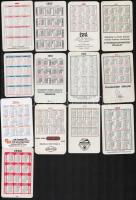 1977-2016 13 db Kártyanaptár, közte erotikusak is