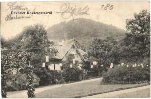 Kovácspatak, Kovacov; Otthon Villa lampionokkal a kertben / villa with lenterns in the garden (EK)