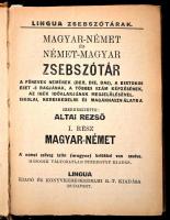 Magyar-német és Német magyar zsebszótár I. rész: Magyar-német. II. rész: Német-magyar. (Egy kötetben...