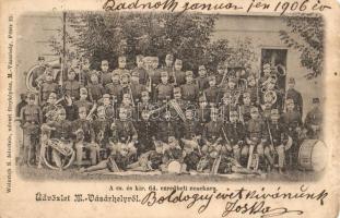 Marosvásárhely, Targu Mures; Cs. és kir. 64. ezredbeli zenekar. Weinrich S. felvétele / military music band (EK)