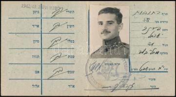 1942 Fényképes Maccabi World Union tagsági igazolvány