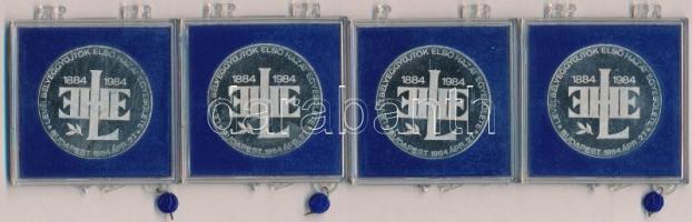 1984. MÉE - Levélbélyeggyűjtők Első Hazai Egyesülete fém emlékérem műanyag tokban (42,5mm) (4x) T:1-,2