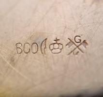 6 db ezüst (Ag.) kistálka, jelzettek, d: 7 cm, nettó 120,8 g