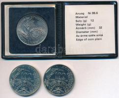 1981. 100Ft Ni "FAO I. - Világélelmezési nap" műbőr tokban tanúsítvánnyal + 1986. 100Ft al...