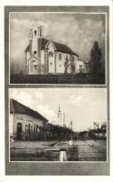 Bácsfeketehegy, Feketic; templom, utcakép, Rózsa Dezső vegyeskereskedése / church, street view with shop