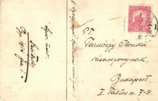 1918 Szentendre, Izbég; téli kép havas tájjal, templom. photo (EK)