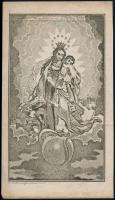 1806 Rézmetszetű szentkép / Etched image 8x14 cm