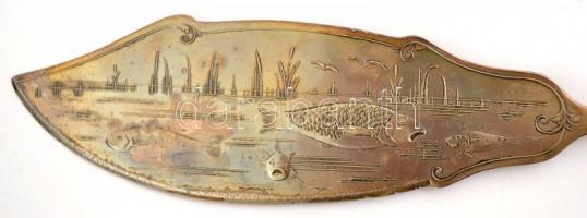 Berndorf alpakka halkés, jelzett, h: 30,5 cm