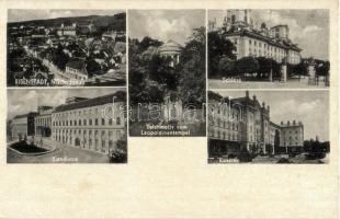 Kismarton, Eisenstadt; Landhaus, Schloss, Kaserne, Leopoldinentempel / town hall, castle, military barrack, temple