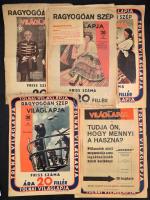 cca 1930 Óriási újságplakát gyűjtemény. Az újságosbódékra kiragasztott, nagyrészt a Tolnai Világlapj...