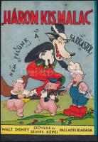 1940 Walt Disney A három kismalac. c. könyvének reklám plakátja. Ofszet. Egy apró hiánnyal /  1940 Walt Disney: The tree little pigs book advertising. Ofset with a small hole. 20x29 cm