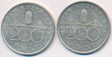 1994. 200Ft Ag "Deák" (2x) T:2
