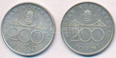 1994. 200Ft Ag "Deák" (2x) T:2