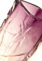 cca 1920 Moser ametiszt váza, mélyen metszett fújt váza, jelzés és csorba nélkül, m:20,5