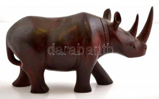 Fa orrszarvú, kis hibákkal, m:14 cm, h:24 cm