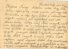 1944 Molnár József levele Szombathelyről a III/4. KMSZ (közérdekű munkaszolgálatos) zsidó Steiner Sá...