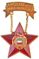 ~1970. A közlekedés kiváló dolgozója zománcozott kitüntetés tokban T:2 címer fejjel lefelé a csillagon