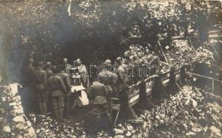 ~1916 Isonzo front, tábori mise / WWI K.u.K. military camp mass in the Isonzo front, photo