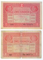 1917. 2K (2x) egyik "7557" T:II,III-