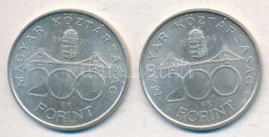 1994. 200Ft Ag "Deák" (2x) T:2