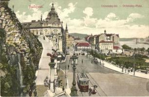 Budapest I. Tabán, Döbrentei tér, villamos, Keller Ignácz üzlete