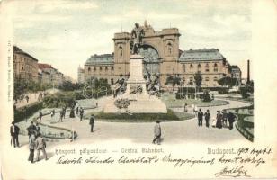 Budapest VII. Központi (Keleti) pályaudvar, Baross szobor. Divald Károly 147. (EK)