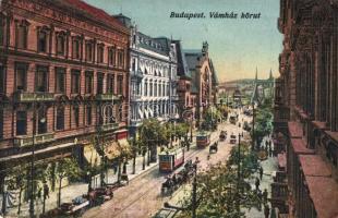 Budapest IX. Vámház körút, villamosok (EK)