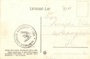 Keszthely, Hullám szálloda, csoportkép. Mérei Ignácz kiadása + "1923 Keszthelyi Levente Egyesül...