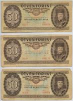 9db-os vegyes magyar forint bankjegy tétel, közte 1990. 500Ft, 1996. 1000Ft "E", 1999. 100...