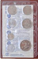 Izrael 1a-5L (7xklf) forgalmi szett eredeti tokban T:1 Israel 1 Agora - 5 Lirot (7xdiff) coin set in original case C:UNC