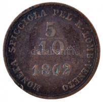 Olasz Államok / Lombardia-Velence 1862B 5/10s Cu T:2,2- ph.
Italian States / Lombrady-Venetia 1862B...