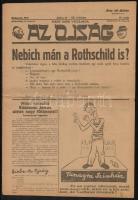 1931 Az Ojság. Nagy Imre jiddis humorban íródott vicclapja. 1931. július 12., XII. évfolyam, 28. szám. Bp., Europa, 8 p.