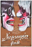 1977 Napsugár fiúk, amerikai film magyarországi plakátja, B. L. jelzéssel, hajtásnyomokkal, széleinél apró szakadások, 56,5x38,5 cm