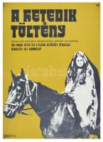 1973 Balogh Katalin (?-): A hetedik töltény. Szovjet film plakát, hajtásnyommal, 56,5x41 cm