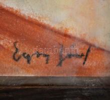 Egry jelzéssel: Fonyód. pasztell, papír, üvegezett keretben, 30×40 cm