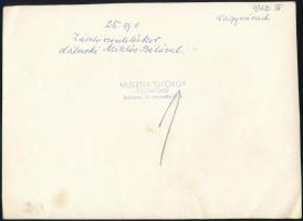 1942 Nagyvárad, "Zászlószenteléskor dálnoki Miklós Bélával", fotó, Musztea György felvétel...