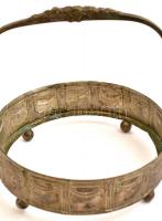 Régi alpakka tárgyak: kínáló, fűszertartó, tálka,stb, összesen: 4 db, m:5-24 cm