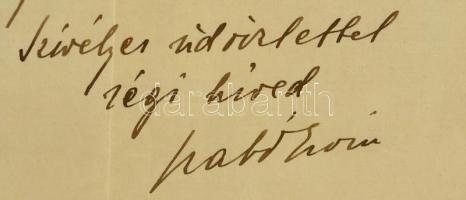 1917 Szabó Ervin (1877-1918) saját kézzel írt levele barátjának címezve, aláírva, üvegezett fém kere...