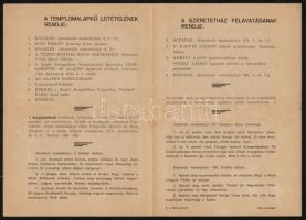 1942 Meghívó a zuglói (bosnyák-téri) evangélikus templom alapkőletételére