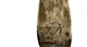 Antik ezüst kanalak ( 3 db), jelzett, h:14-23 cm, nettó:110 g