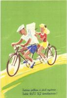 1954 Totózz jobban s jövő nyárra telik KÉT ÚJ kerékpárra, Totó reklám / Hungarian Football pool advertisment